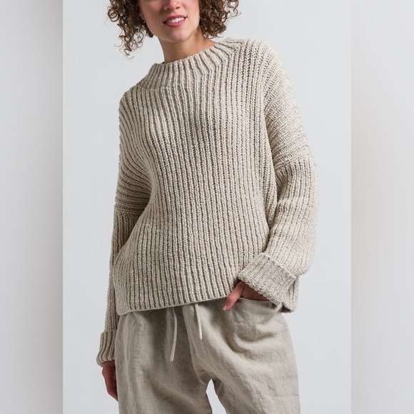 Lauren Manoogian Sweaters - Lauren Manoogian rib boucle pullover in cream
